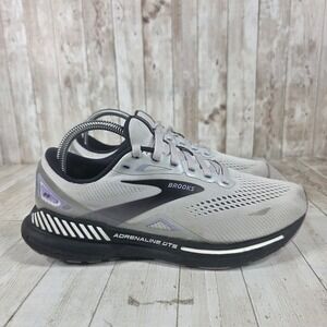 Brooks Adrenaline GTS 23 Women's Running Shoes Light Grey Purple Size 9 Medium B